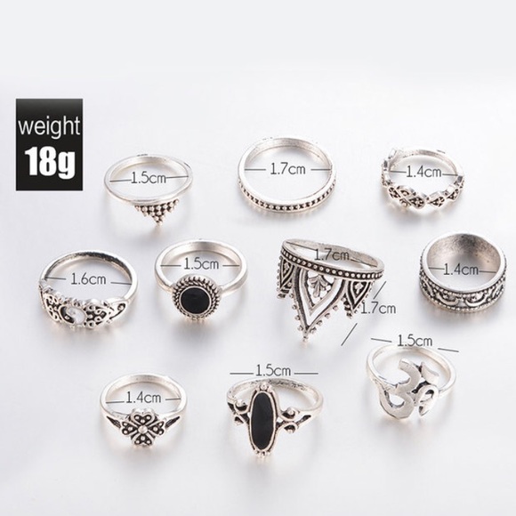 Set of 10 Gorgeous Rings - Picture 2 of 2